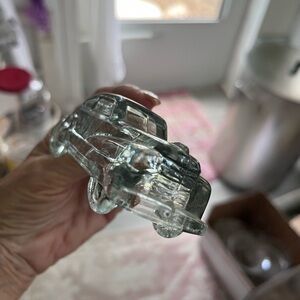Vintage 1930’s Clear Victory Glass Car Hollow Candy Holder